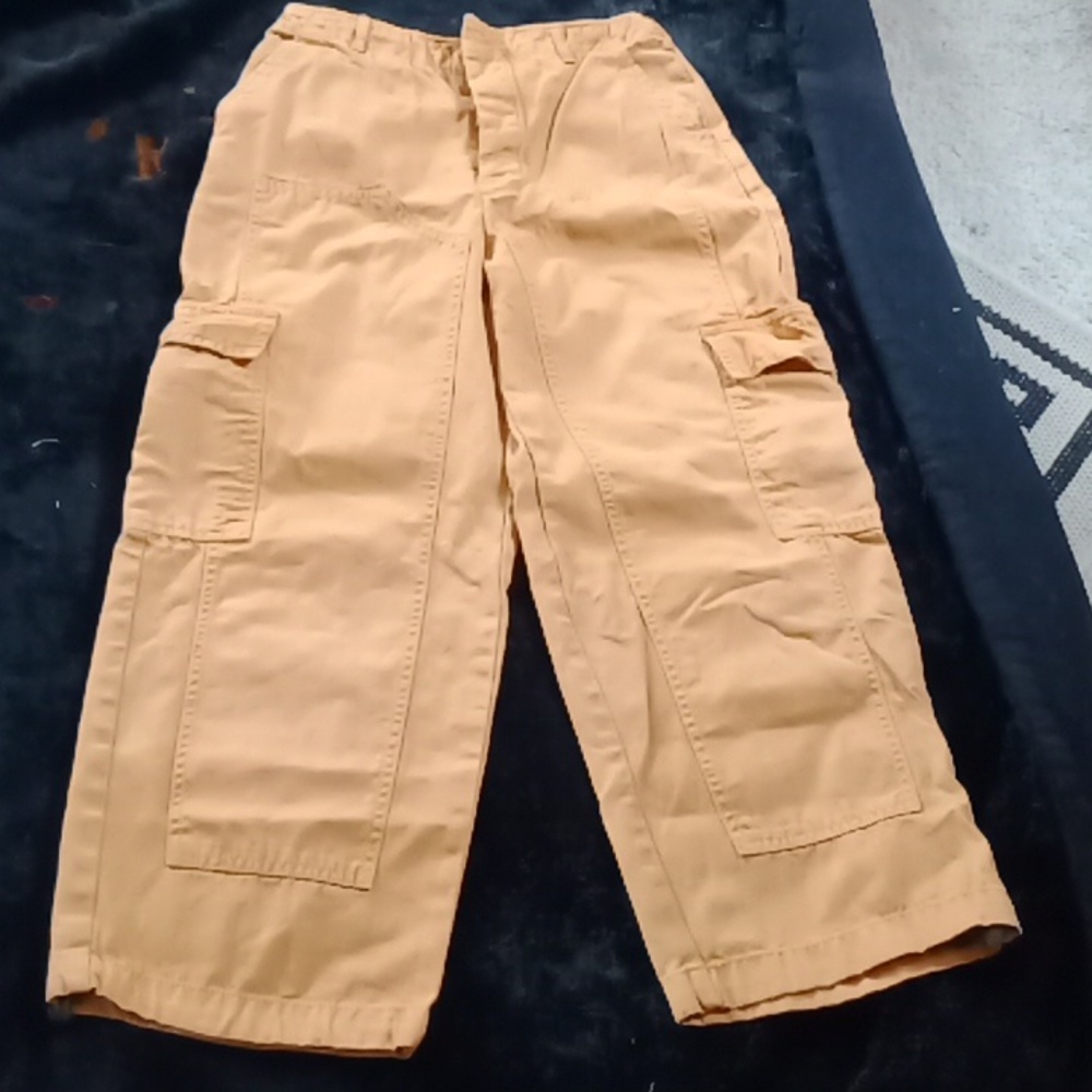 Universal Thread Goods Co mustard  denim cargo pants wide-legged drawstring sz 2